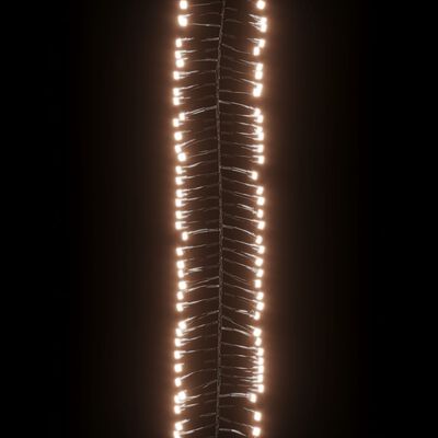 vidaXL Reťaz so zhlukmi LED, 2000 diód, teplá biela 17 m, PVC