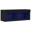 vidaXL Zostava TV skriniek 80 x 30 x 30 cm Čierny dub Kompozitn&eacute; drevo