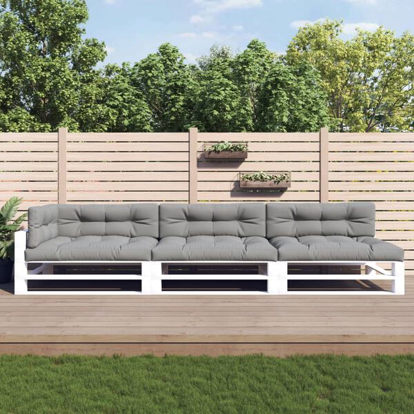 vidaXL Podložky na paletov&uacute; sedačku 7 ks siv&eacute; l&aacute;tka