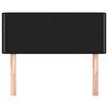 vidaXL Čelo postele čierne 100x5x78/88 cm látka