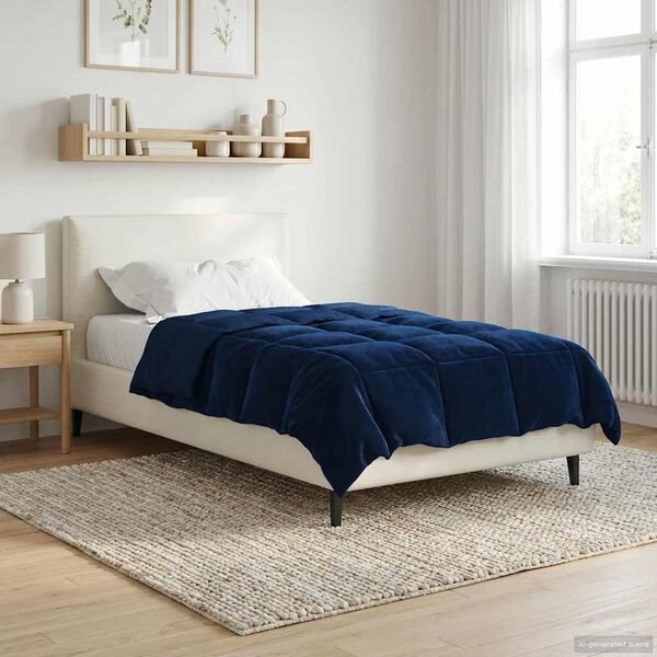 vidaXL Prikr&yacute;vka na cel&yacute; rok Tmavomodr&aacute; 155 x 220 cm Mikrovl&aacute;kno