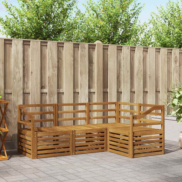 vidaXL S&uacute;pravy pohoviek 4 pcs Pr&iacute;rodn&aacute; Pevn&eacute; ak&aacute;ciov&eacute; drevo