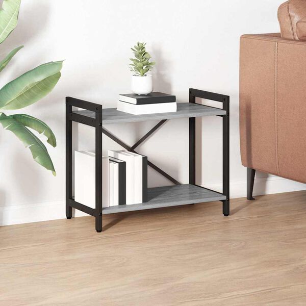 vidaXL Reg&aacute;l na knihy Siv&yacute; dub sonoma 60 x 30 x 50 cm Kompozitn&eacute; drevo