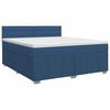 vidaXL Posteľ boxspring s matracom Modr&aacute; 160 x 200 cm L&aacute;tka