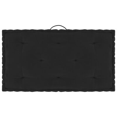 vidaXL Podlahové podložky na paletový nábytok 6 ks čierne bavlna