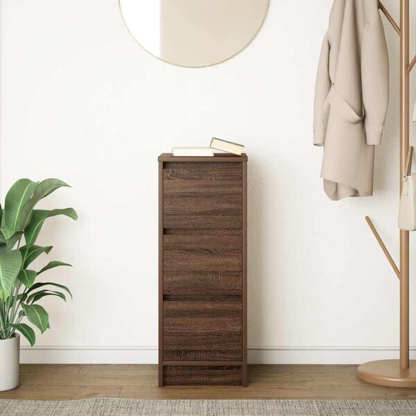 vidaXL Komoda hnedý dub 29,5x34x76 cm kompozitné drevo