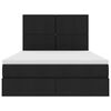 vidaXL Postel s &uacute;ložn&yacute;m prostorem a matrac&iacute; Čierna 140 x 200 cm