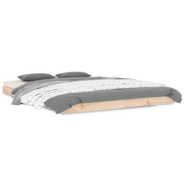 vidaXL Posteľný rám 140x190 cm borovicový masív