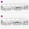 vidaXL S&uacute;pravy pohoviek 8 pcs Pr&iacute;rodn&aacute; a kr&eacute;mov&aacute; Pevn&eacute; ak&aacute;ciov&eacute; drevo