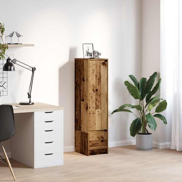 vidaXL Highboard Old Wood 29,5x34x119,5 cm Engineered Wood