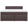 vidaXL Boxspring posteľ s matracom tmavohned&aacute; 180x200 cm l&aacute;tka