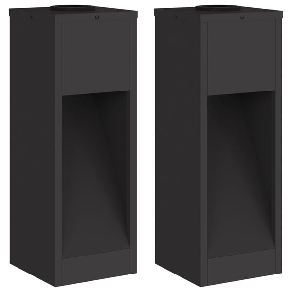 vidaXL Solárna LED chodníková lampa 2 pcs Čierna