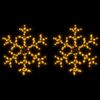 vidaXL Silueta vianočnej vločky s LED 2 ks tepl&eacute; biele 59x59 cm