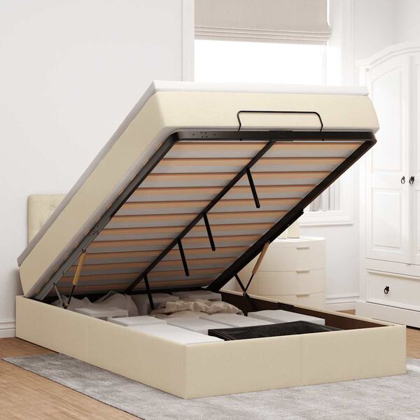 vidaXL Osmansk&aacute; posteľ s kr&eacute;mov&yacute;m matracom 120x190 cm L&aacute;tka