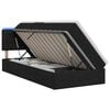 vidaXL LED &uacute;ložn&aacute; posteľ s matracom Čierna 90 x 190 cm L&aacute;tka