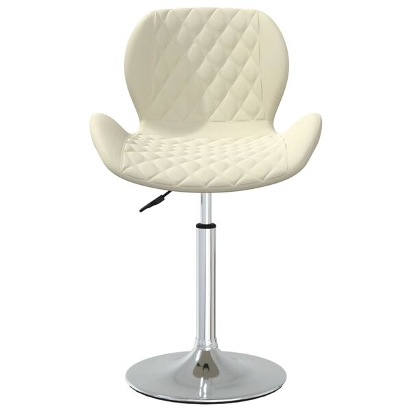 vidaXL Otočn&eacute; jed&aacute;lensk&eacute; stoličky 4 ks kr&eacute;mov&eacute; zamatov&eacute;