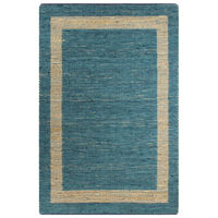 vidaXL Ručne vyrobený jutový koberec modrý 80x160 cm