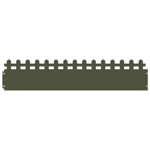 vidaXL Obrubn&iacute;ky tr&aacute;vnika 10 ks 103 x 0,05 x 22 cm Oceľ Olivovo zelen&aacute;