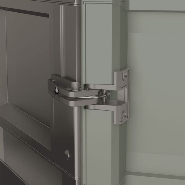 Keter Záhradná skrinka s policami Wood Grain, krémovo sivohnedá 182 cm