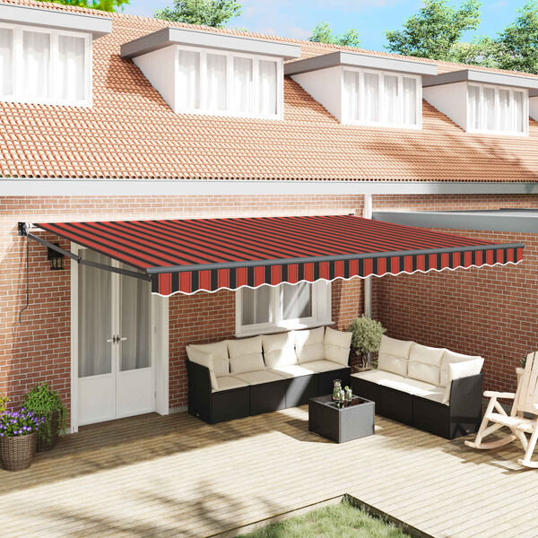 vidaXL Mark&iacute;za Oranžov&aacute; a hned&aacute; 500 x 300 x 165 cm Polyester a kov