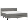vidaXL Boxspring posteľ s matracom tmavosiv&aacute; 160x200 cm l&aacute;tka