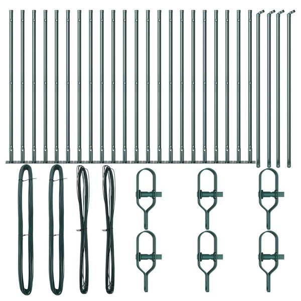 vidaXL Stĺp na plot. 26 pcs Siv&aacute; 3,2 x 3,2 x 90 cm