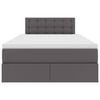 vidaXL Postel s úložným prostorem a LED svetlom Sivá 120 x 190 cm