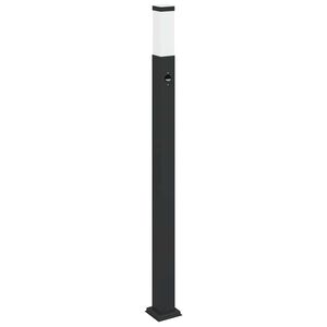 vidaXL Stĺpikov&eacute; svietidlo so senzorom 110 cm čierne IP44