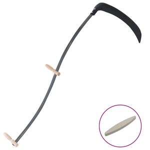 vidaXL Kosa s br&uacute;snym kameňom 145 cm