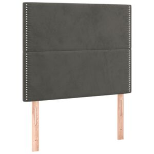 vidaXL Čelo postele tmavosiv&eacute; 80x5x118/128 cm zamatov&eacute;
