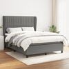 vidaXL Boxspring posteľ s matracom tmavosiv&aacute; 140x200 cm l&aacute;tka