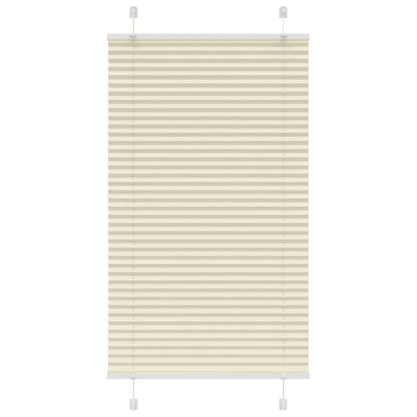 vidaXL plisovaná roleta krémová 70x100 cm Šírka látky 69,4 cm