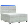 vidaXL Posteľ boxspring s matracom Svetlosiv&aacute; 140 x 200 cm Zamat