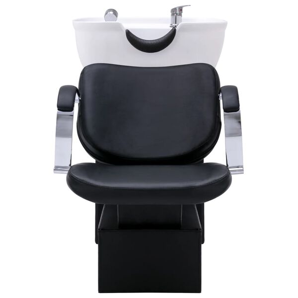 vidaXL S&uacute;prava na um&yacute;vanie vlasov s kadern&iacute;ckym kreslom umel&aacute; koža