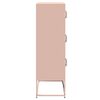 vidaXL Highboard Pink 68x39x123 cm Oceľ