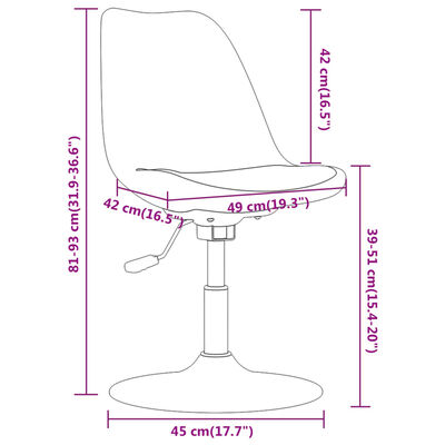 vidaXL Otočné jedálenské stoličky 6 ks hnedé látkové