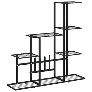 vidaXL Stojan na kvety 94,5x25x88 cm čierny kovov&yacute;