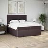 vidaXL Boxspring posteľ s matracom tmavohned&aacute; 200x200 cm l&aacute;tka