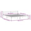vidaXL Rám postele s čelnou doskou Hnedá 208.6 x 157.6 x 69.4 cm