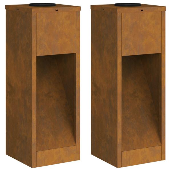 vidaXL Solárna LED chodníková lampa 2 pcs Zinkovaný Zinkovaný