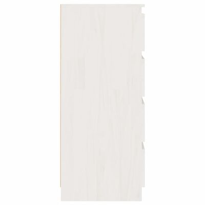 vidaXL Bočná skrinka biela 60x36x84 cm borovicový masív