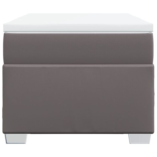 vidaXL Boxspring posteľ s matracom sivá 90x190 cm umelá koža