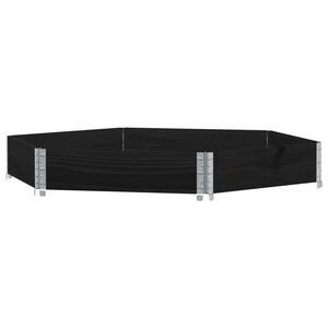 vidaXL Vyv&yacute;&scaron;en&yacute; z&aacute;hon, &scaron;esťhran, čierny 160x160 cm, borovicov&yacute; mas&iacute;v