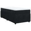 vidaXL Posteľn&yacute; r&aacute;m boxspring s matracom čierny 100x200 cm zamat