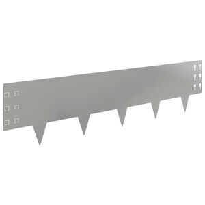 vidaXL Obrubn&iacute;k tr&aacute;vnika 30 ks 100 x 25 cm Oceľ Strieborn&aacute;