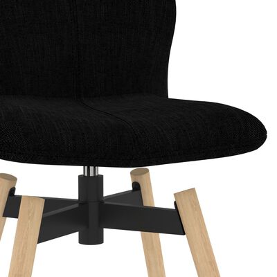 vidaXL Otočné barové stoličky 2 ks, čierne, látka