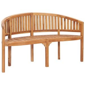 vidaXL Lavička v tvare ban&aacute;nu 151 cm, t&iacute;kov&yacute; mas&iacute;v