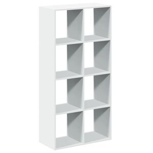 vidaXL Deliaca stena Knižnica biela 69,5x29x137,5 cm, umel&eacute; drevo