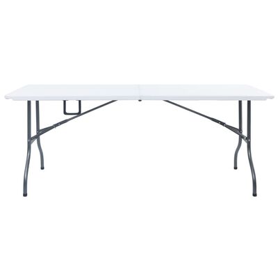 vidaXL Skladací záhradný stôl biely 180x72x72 cm HDPE
