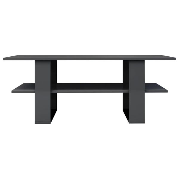 vidaXL Konferenčn&yacute; stol&iacute;k, leskl&yacute; siv&yacute; 110x55x42 cm, kompozitn&eacute; drevo